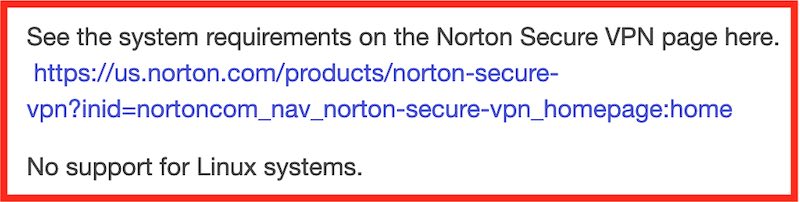 Norton VPN Linux