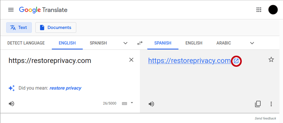google translate to unblock websites