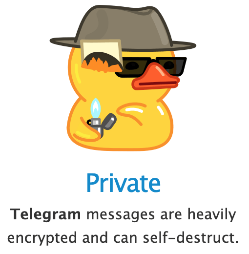 Telegram private data sharing