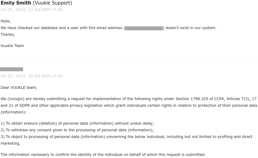 data broker response email