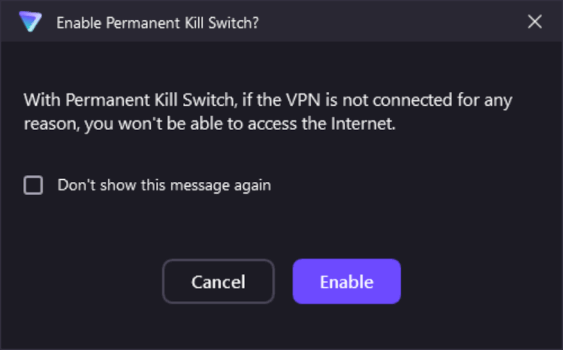enable proton vpn permanent kill switch