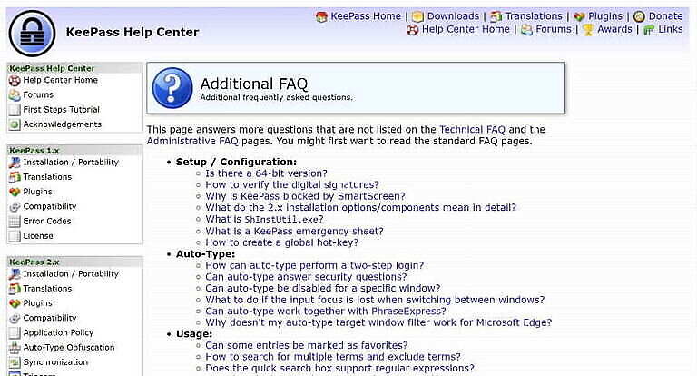 KeePass Help Center