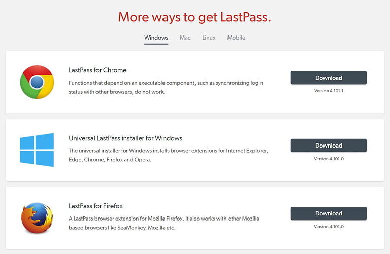 LastPass Apps