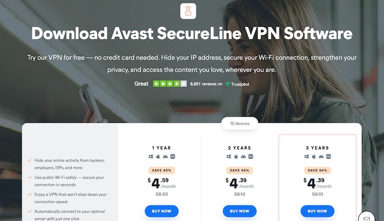 Avast Secureline VPN Review 2022