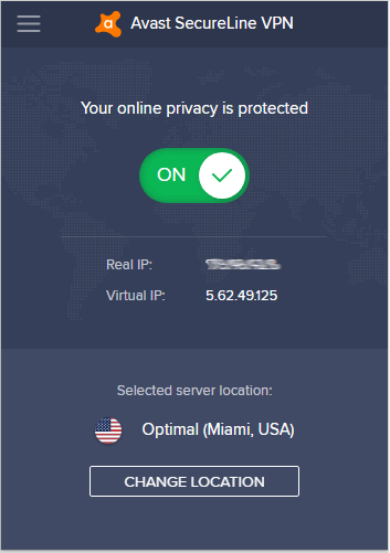 Extension du navigateur AVAST VPN