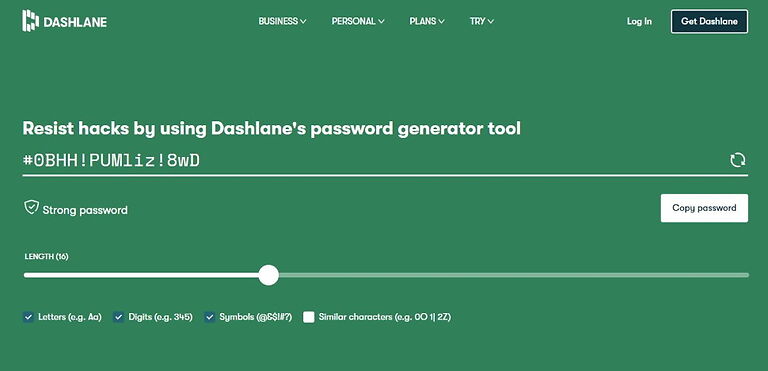 Dashlane Password Generator