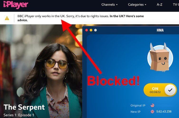 HMA VPN pour le streaming bloqué