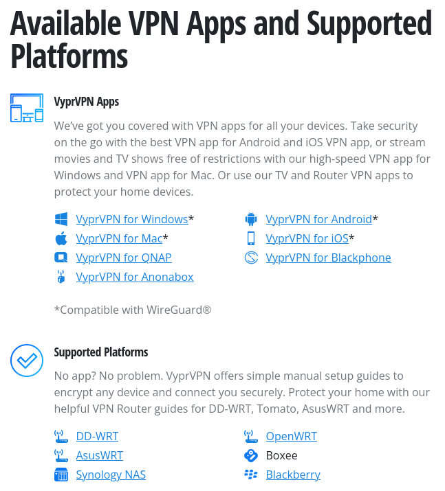 Εφαρμογές VYPR VPN