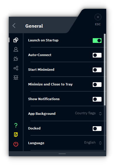 Características de VPN de Windscribe