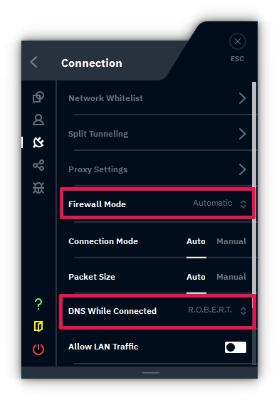 Interrupteur VPN Kill Windscribe