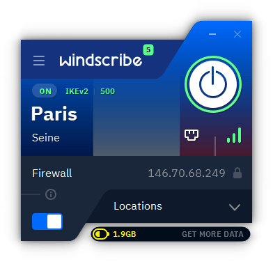 Windscribe Windows VPN app