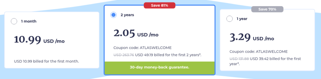 atlas vpn discount pricing october 2022