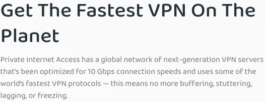 priavte internet access speed claim