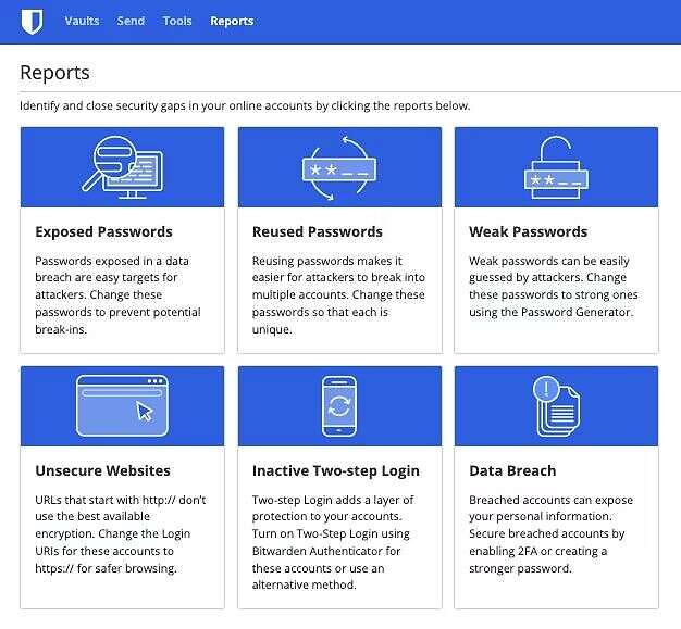 Bitwarden Vault Health Reports