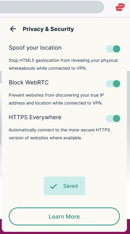 Chrome VPN extension privacy settings