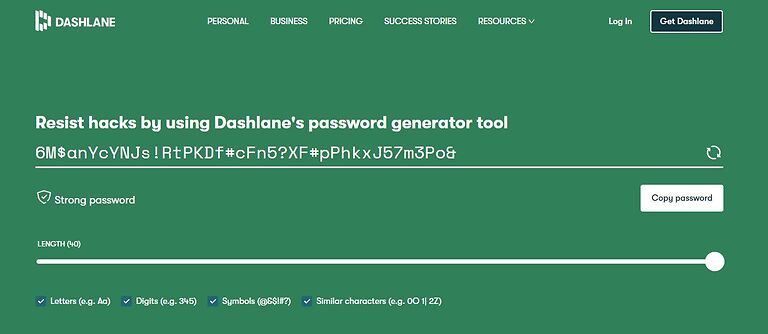 Dashlane Password Generator