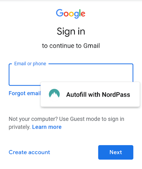 NordPass Autofill