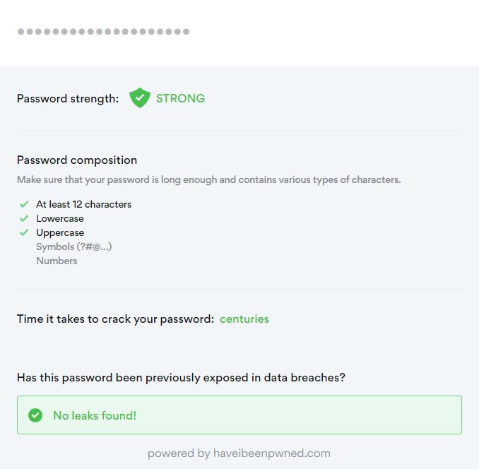 NordPass Password strength checker