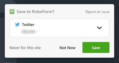 Roboform Saving Passwords