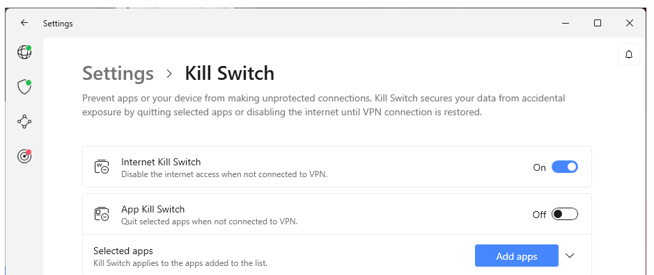 kill switch test with NordVPN and ExpressVPN
