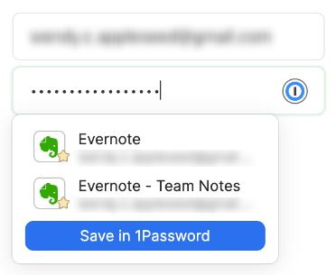 1Password  Saving Passwords