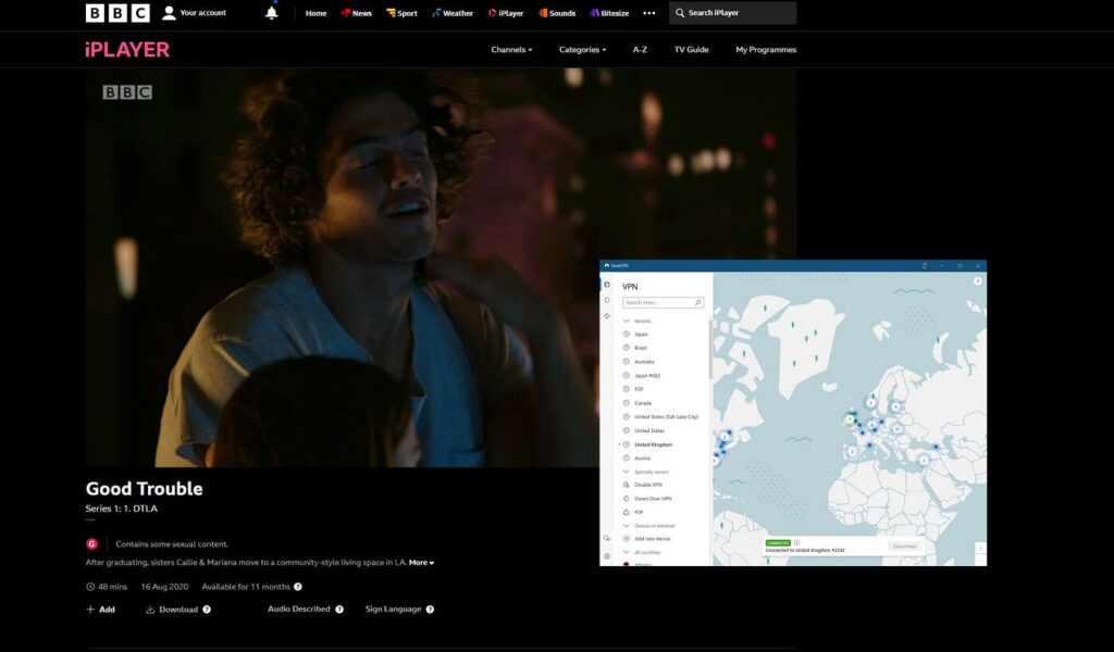 watch BBC iPlayer with Nord VPN