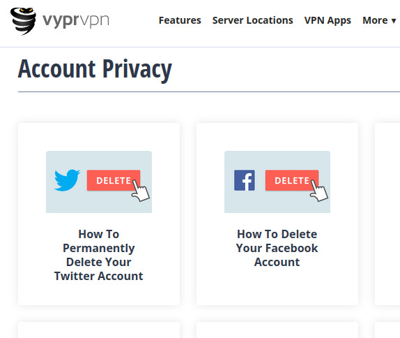 Guías de privacidad de la cuenta de Vyprvpn