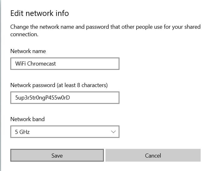 Edit Network info