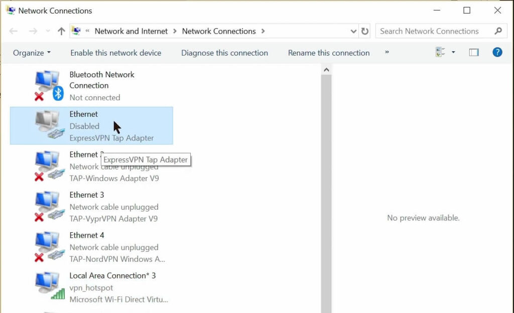 Chromecast VPN: Tap adapter