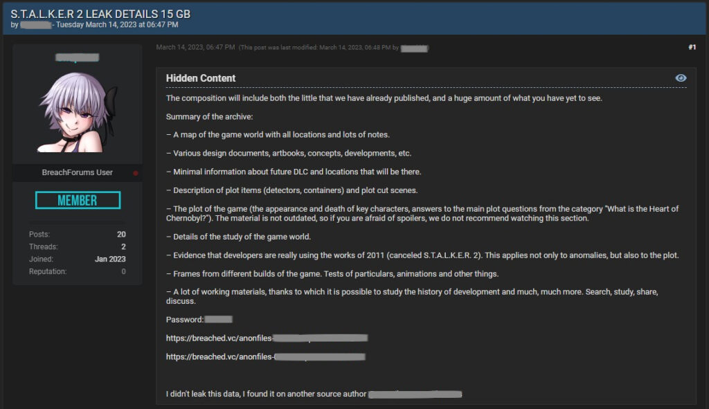 GSC Game World says Russian hackers are leaking Stalker 2 test