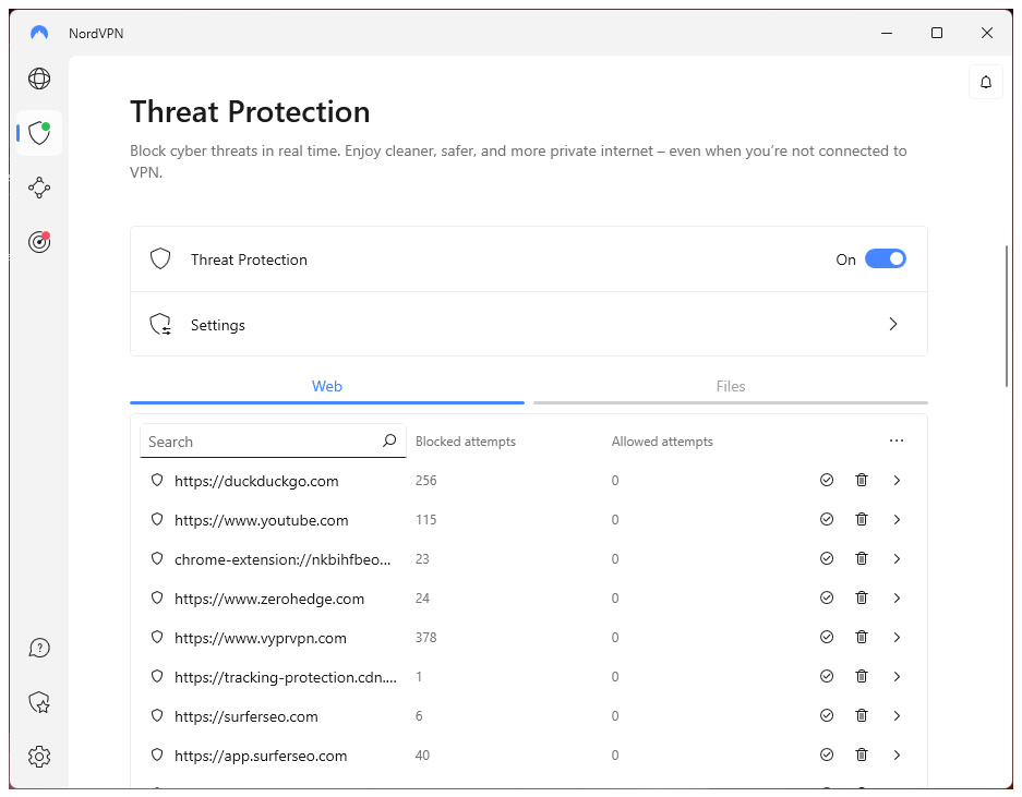 threat protection with NordVPN