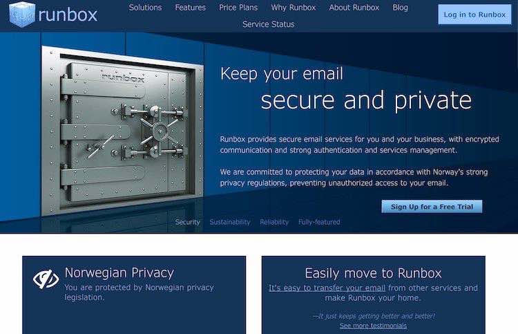 Runbox secure email