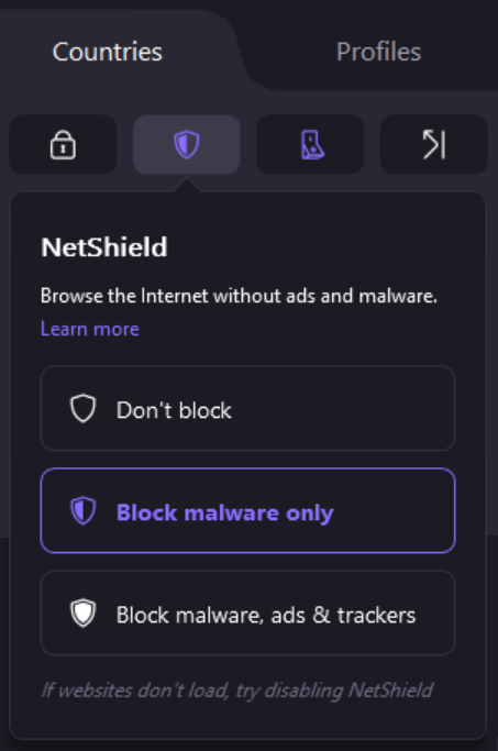 NetShield, एक मैलवेयर और AD ब्लॉकर