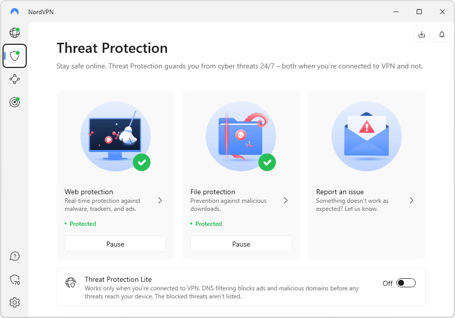 NordVPN with Ad Blocking Threat Protection