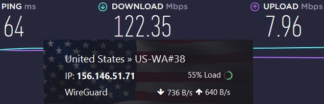 Proton VPN server speed in Seattle