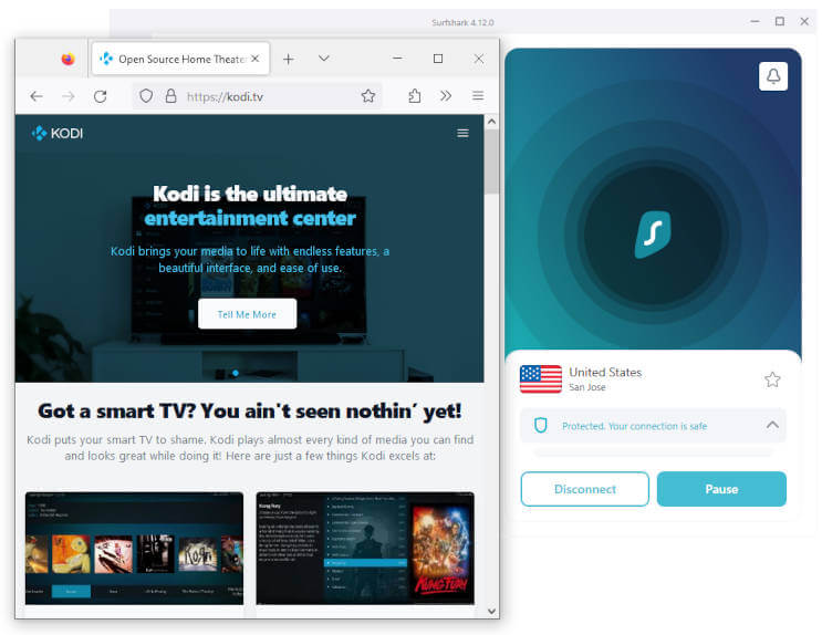 Kodi and Surfshark