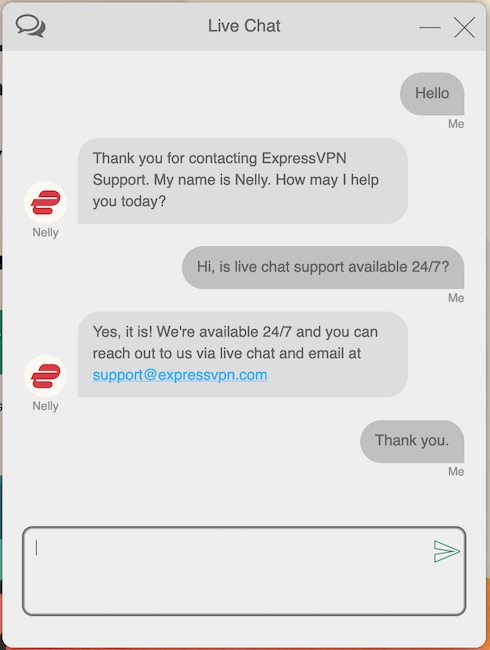 ExpressVPN or PIA live chat support