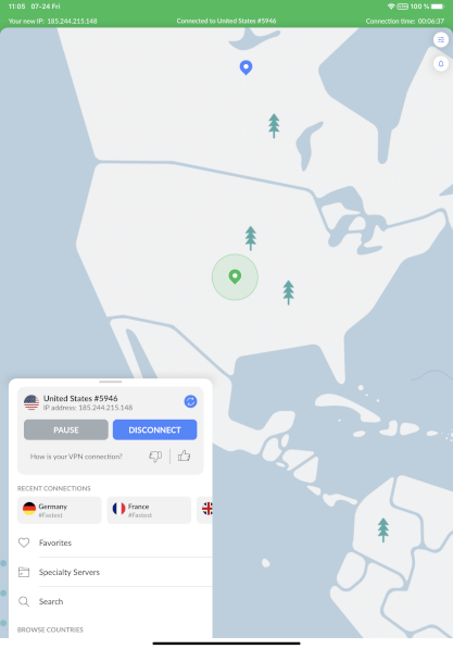 NordVPN iPad US