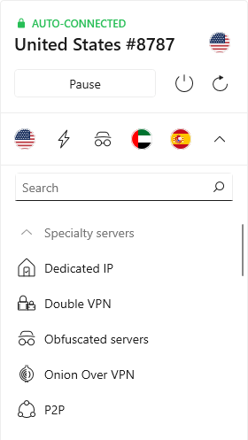 NordVPN Obfuscated servers for UAE Step 2