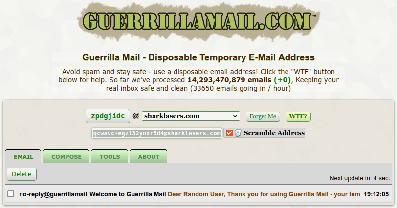 guerrilla mail 2022