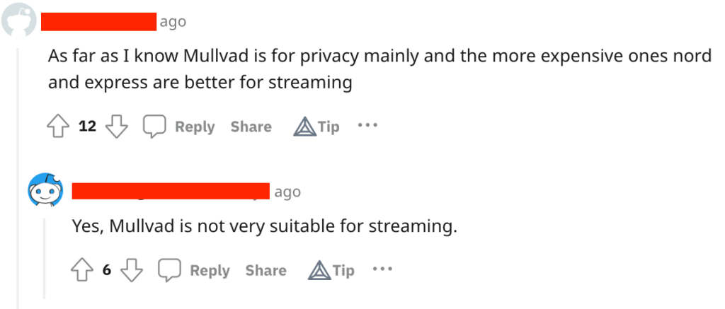 Mullvad with streaming not working