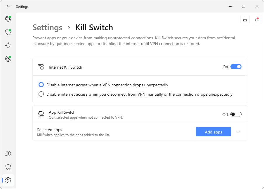 NordVPN kill switches