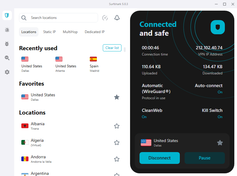 Surfshark - Budget VPN for Windows