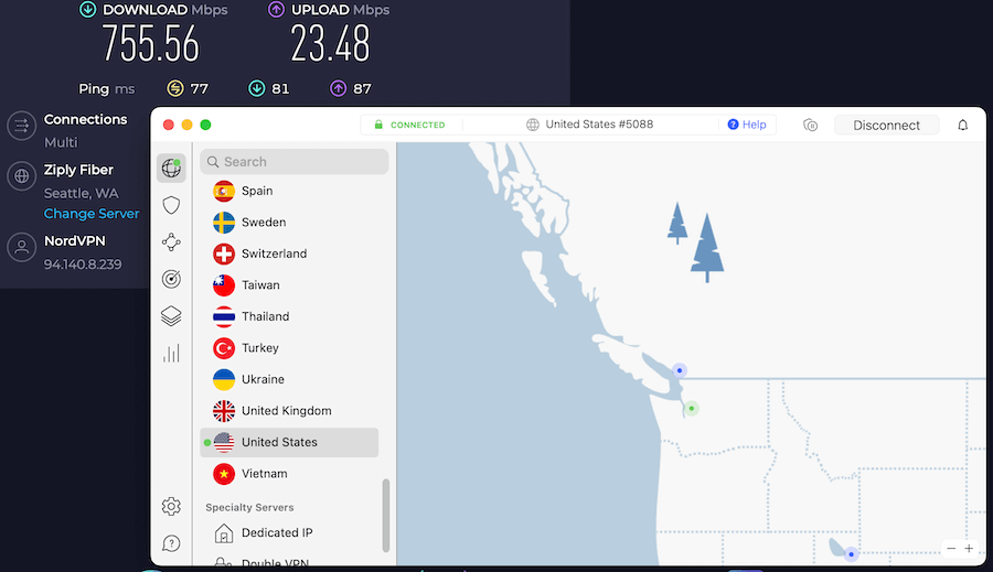 What is the fastest VPN server in the United States?