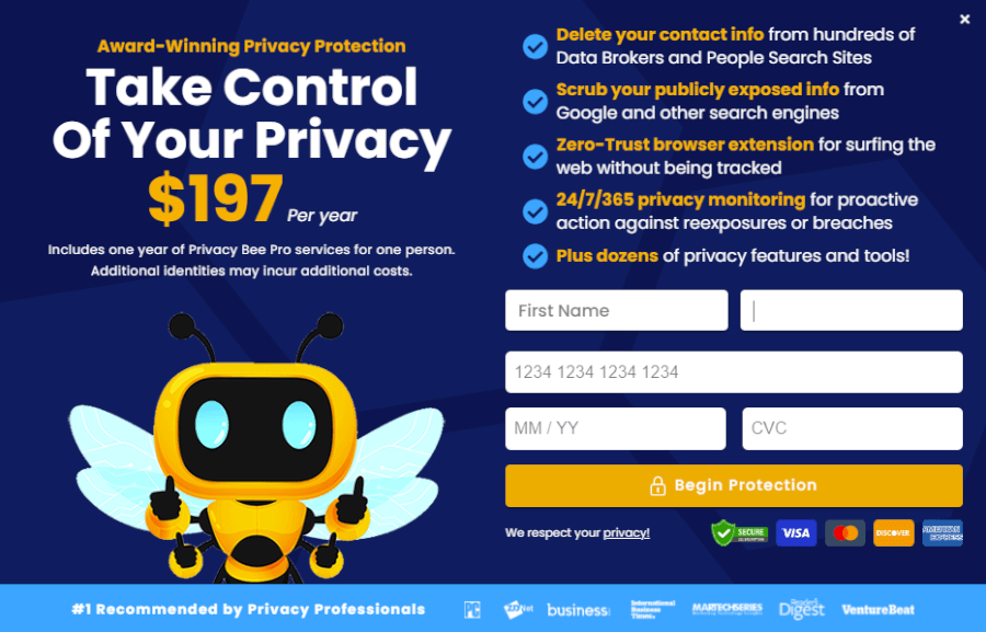 Privacy Bee Pricing