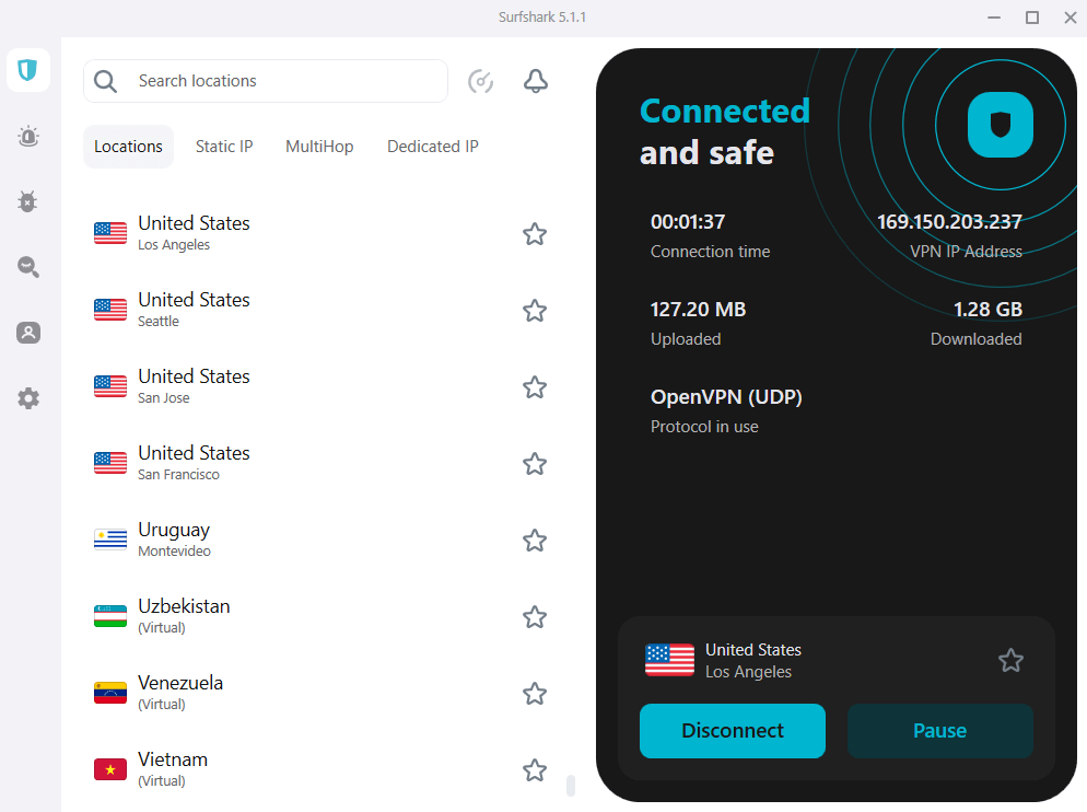 Applications VPN surfshark