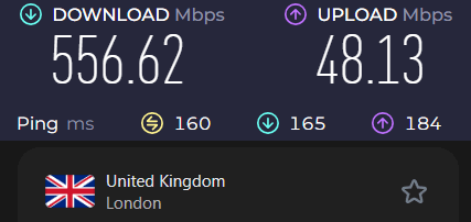 Surfshark download speeds