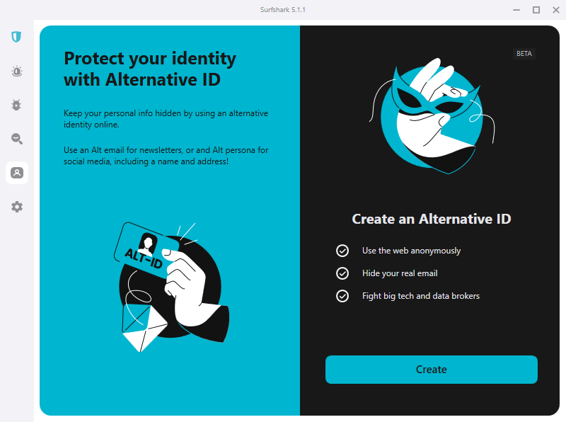 Surfshark One Alternative ID introduction screen