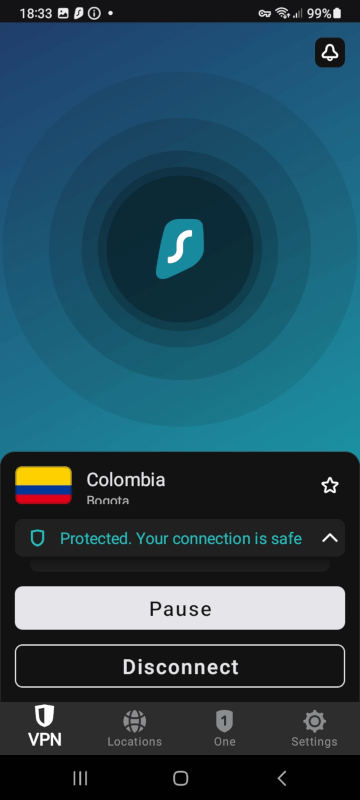 Surfshark VPN Android app