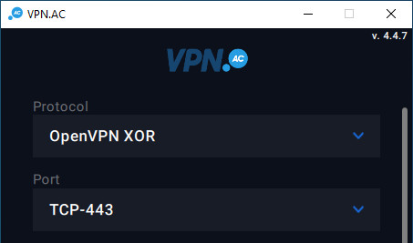VPN.ac obfuscation settings